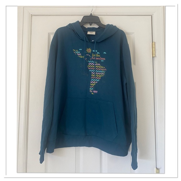 Latino Heritage Month Adult Gender Latin America Hooded Long Sleeve Sweatshirt - Picture 2 of 4